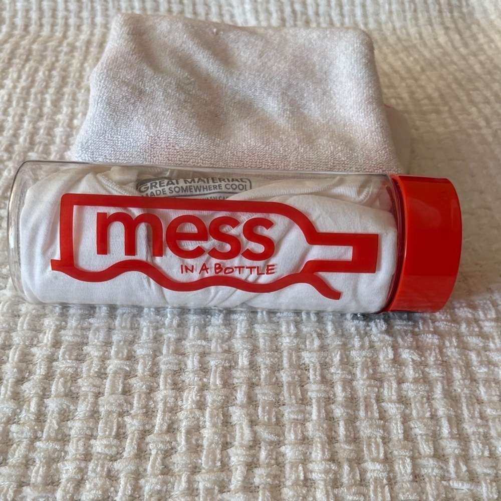 BNWT Mess in a Bottle White T-Shirt Discontinued.. Unisex